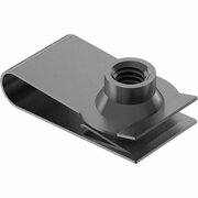 BSC PREFERRED No-Slip Clip-On Barrel Nut Black-Phosphate Steel M6 x 1 mm 3.4-6.3 mm Panel Thickness, 10PK 95210A170